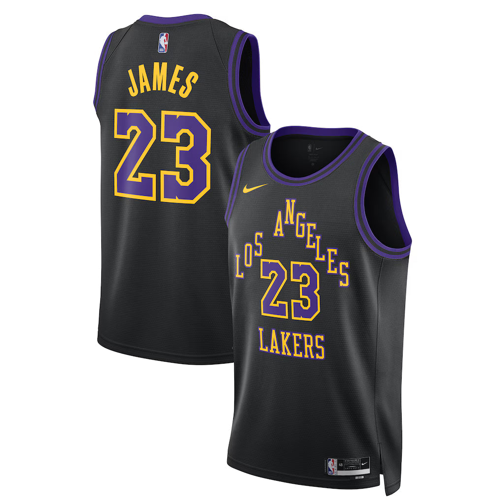 LeBron James Los Angeles Lakers Unisex 2025/26 Jersey - Black - City Edition