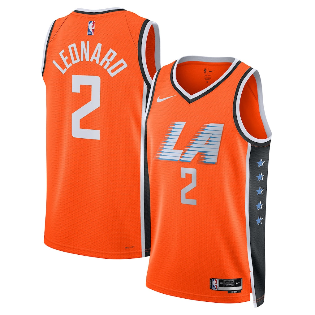 Kawhi Leonard LA Clippers Unisex 2025/26 Jersey - Orange - City Edition