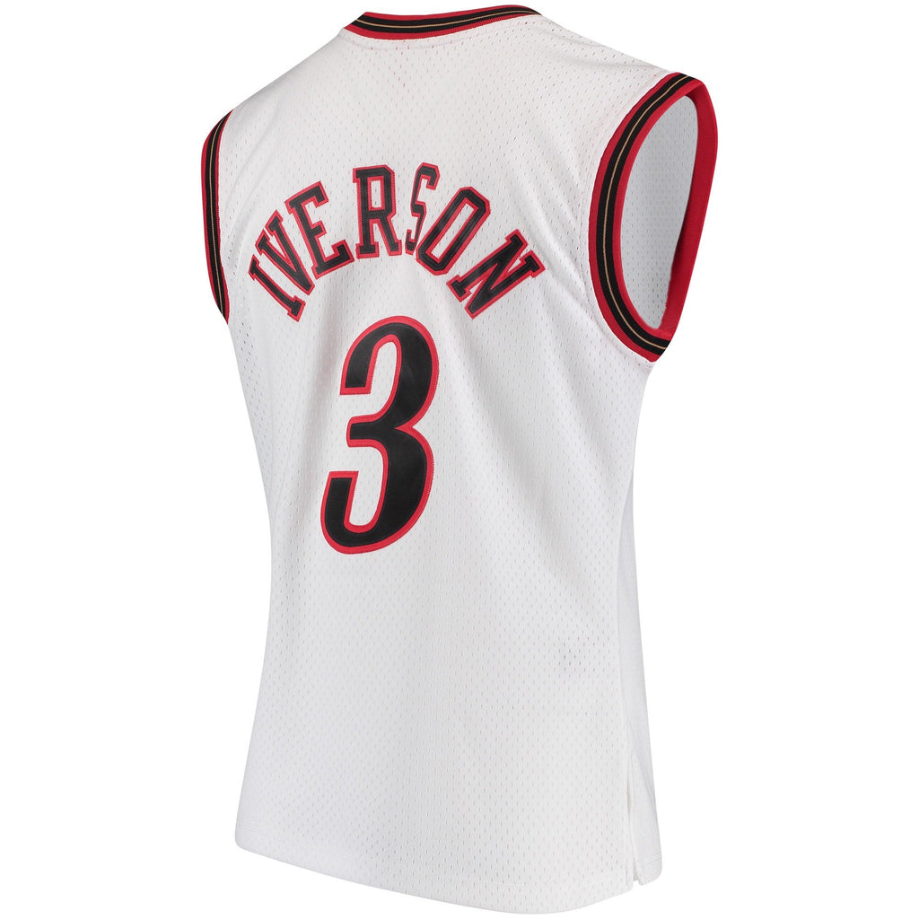 Men’s Allen Iverson Philadelphia 76ers 2000-2001 Swingman White Replica Jersey By Mitchell & Ness