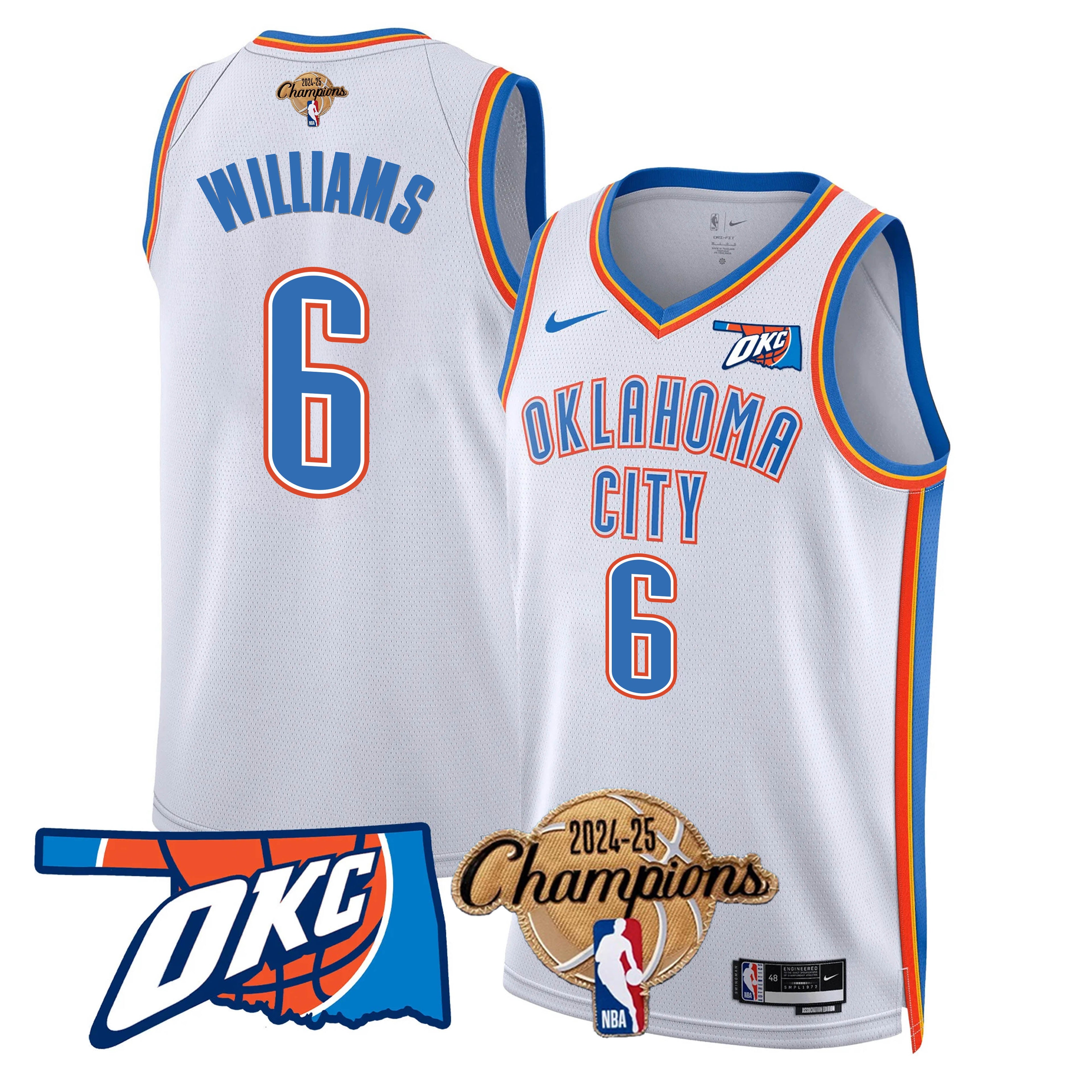 OKC 2024-25 Champions Jersey - Stitched