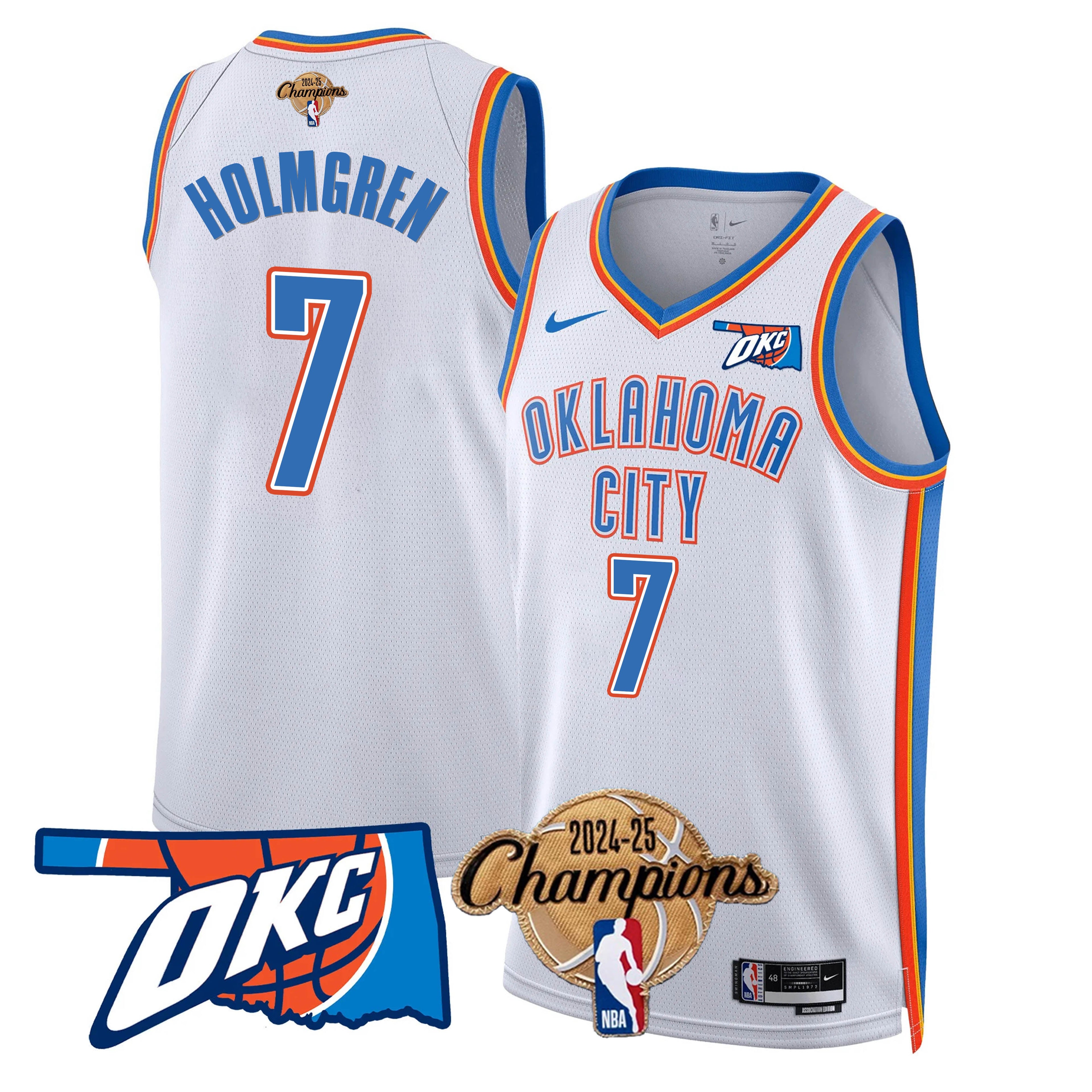 OKC 2024-25 Champions Jersey - Stitched