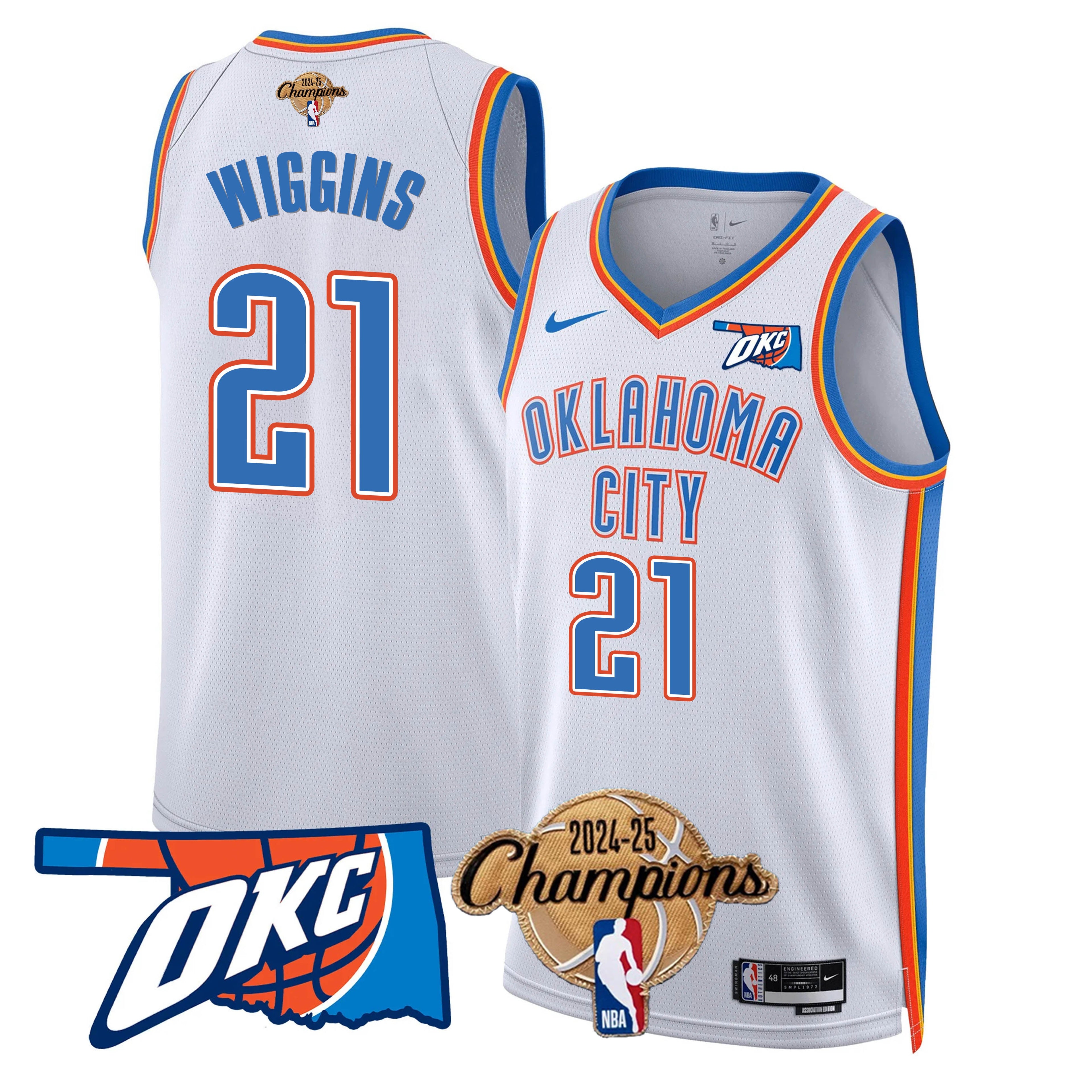 OKC 2024-25 Champions Jersey - Stitched