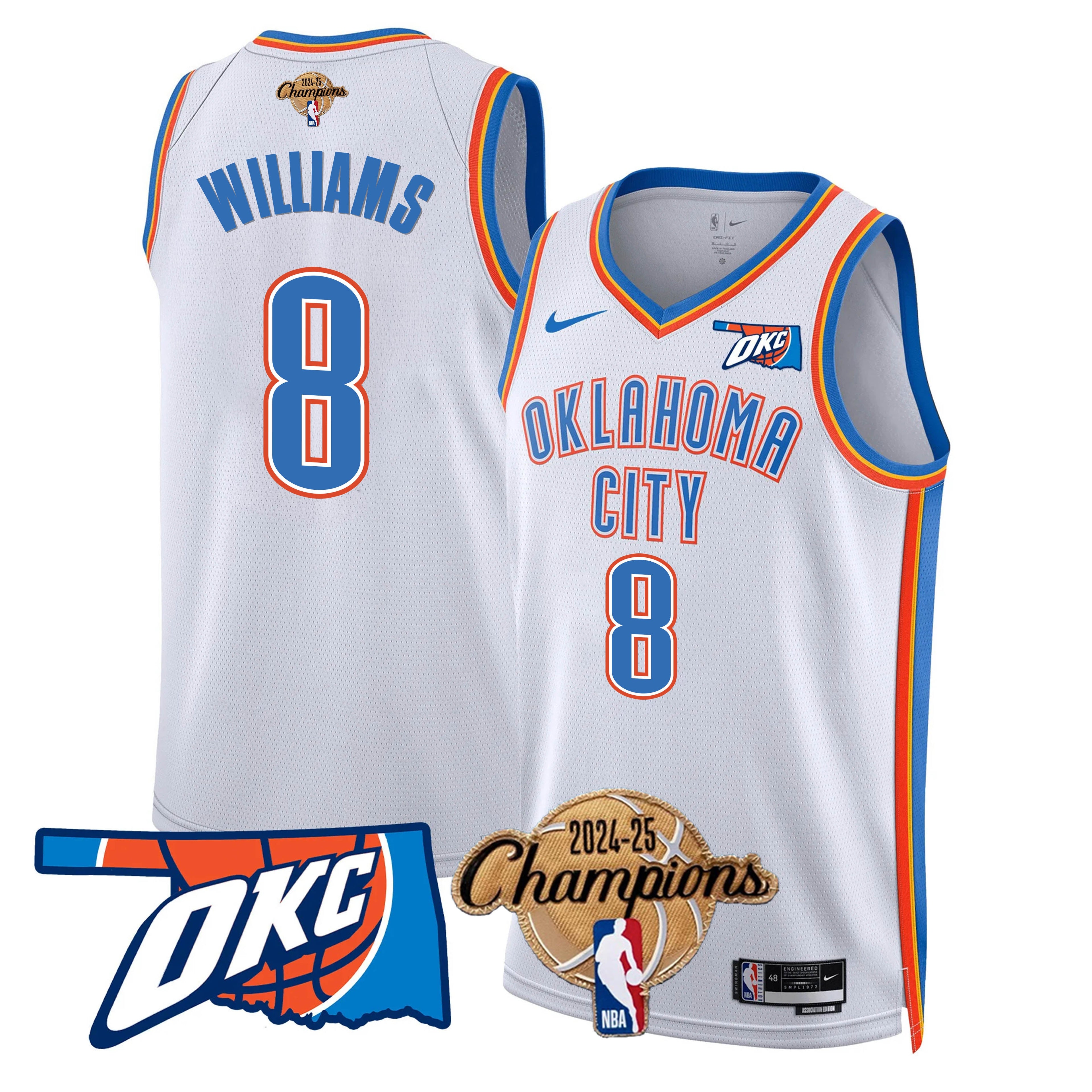 OKC 2024-25 Champions Jersey - Stitched