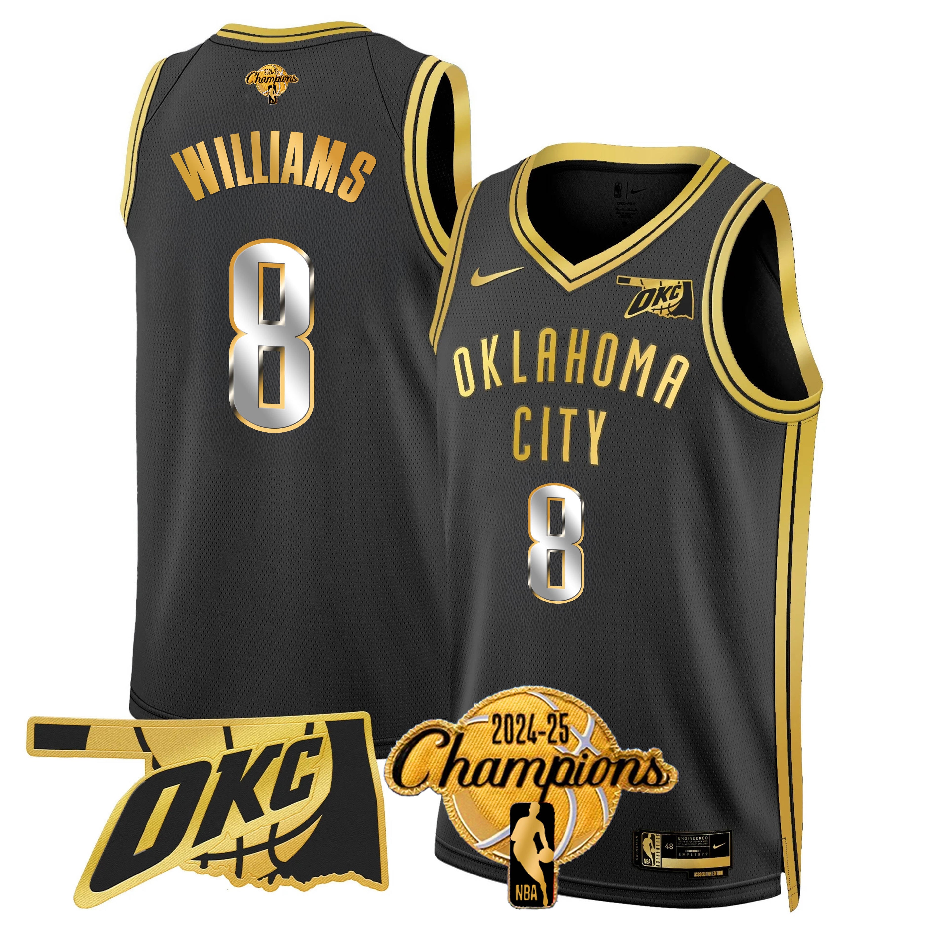 OKC 2024-25 Champions Jersey - Stitched