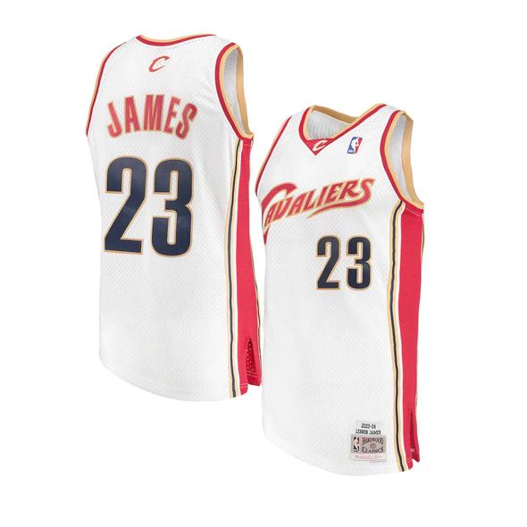 Lebron James Cleveland Cavaliers 2003-04 Mitchell & Ness White Basketball Jersey