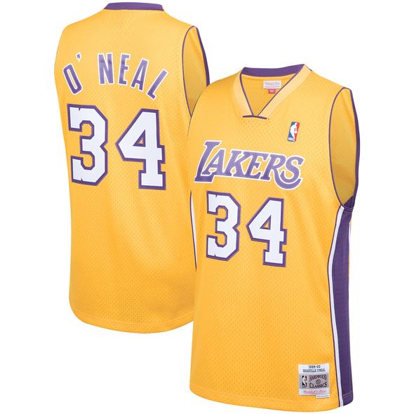 Los Angeles Lakers Shaquille Gold O'Neal 1999-00 Hardwood Classics Swingman Jersey