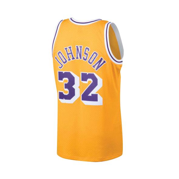 Los Angeles Lakers Magic Johnson Gold 1984-85 Hardwood Classics Swingman Jersey