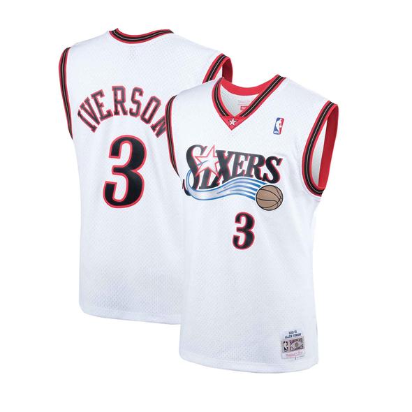 Philadelphia 76ers Allen Iverson White 2000-01 Hardwood Classics Swingman Jersey