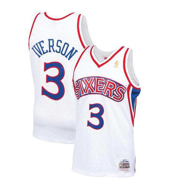 Philadelphia 76ers Allen Iverson White 1996-97 Hardwood Classics Swingman Player Jersey