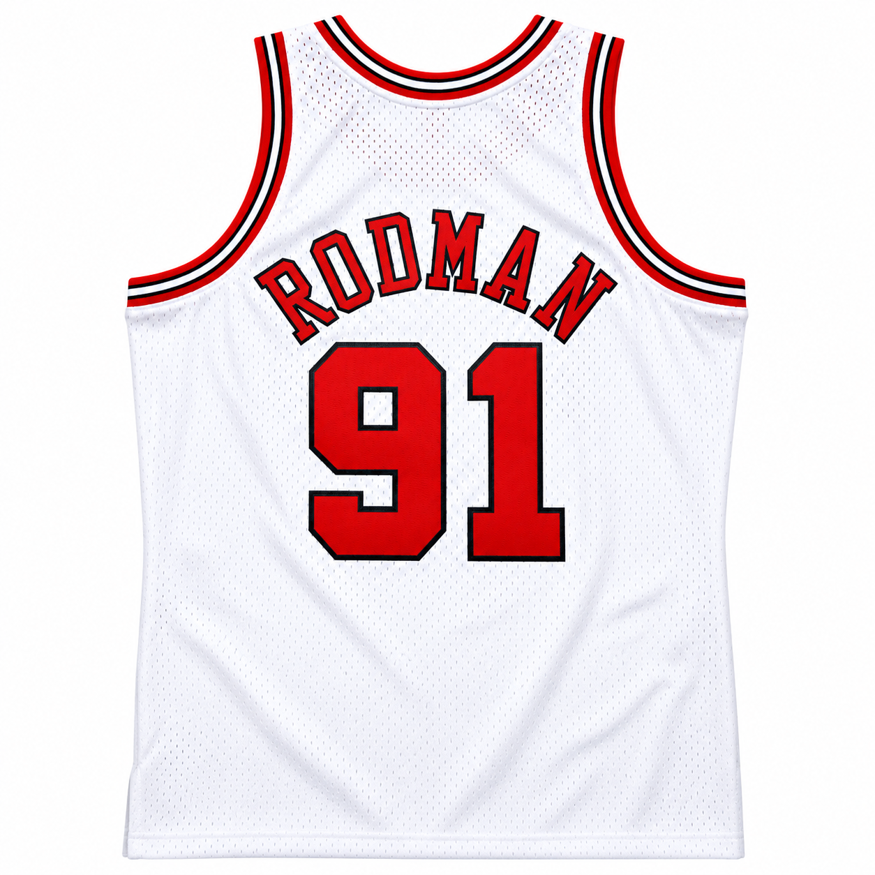 Men's Chicago Bulls Dennis Rodman Mitchell & Ness White 1997-98 Hardwood Classics Swingman Jersey
