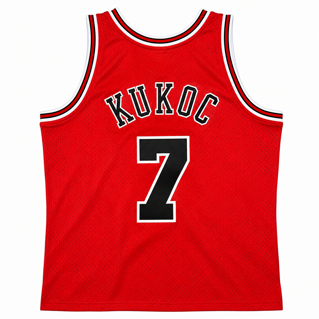 Mens Chicago Bulls Toni Kukoc Mitchell & Ness Red 1997-98 Hardwood Classics Swingman Jersey