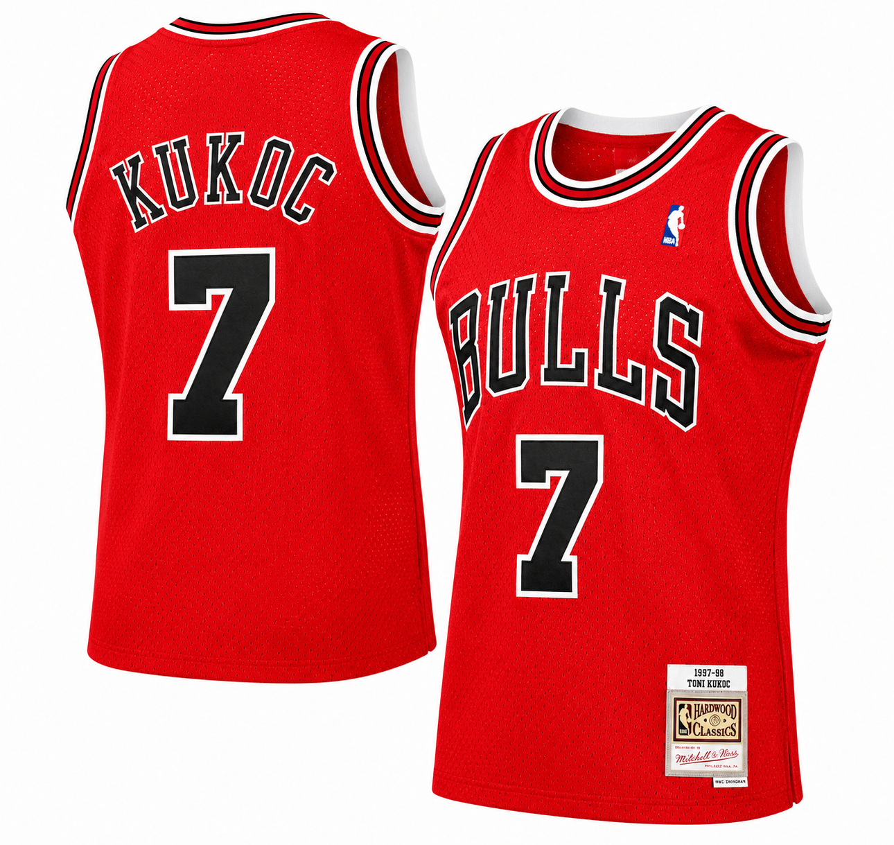 Mens Chicago Bulls Toni Kukoc Mitchell & Ness Red 1997-98 Hardwood Classics Swingman Jersey