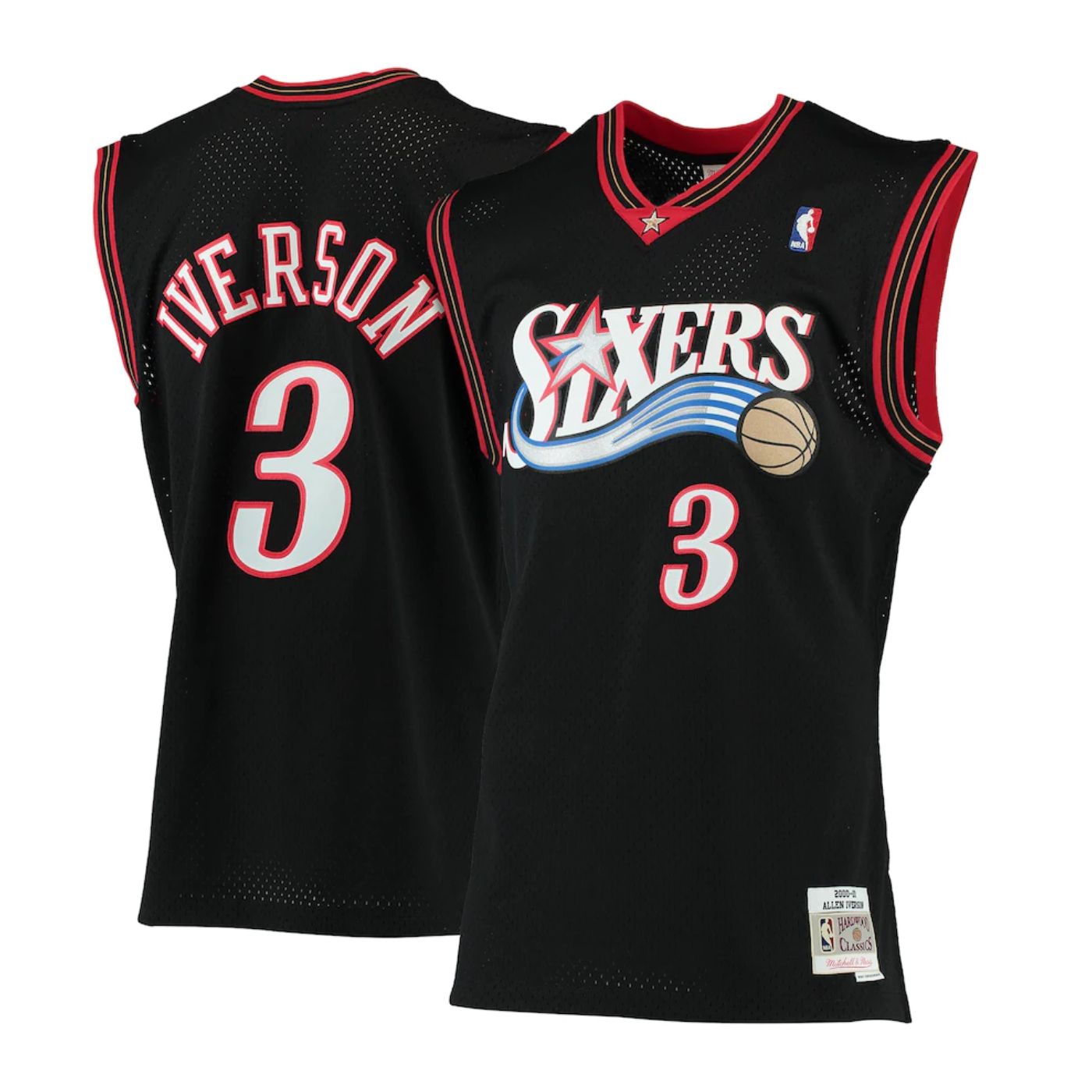 Philadelphia 76ers Allen Iverson Black 2000-01 Hardwood Classics Swingman Jersey