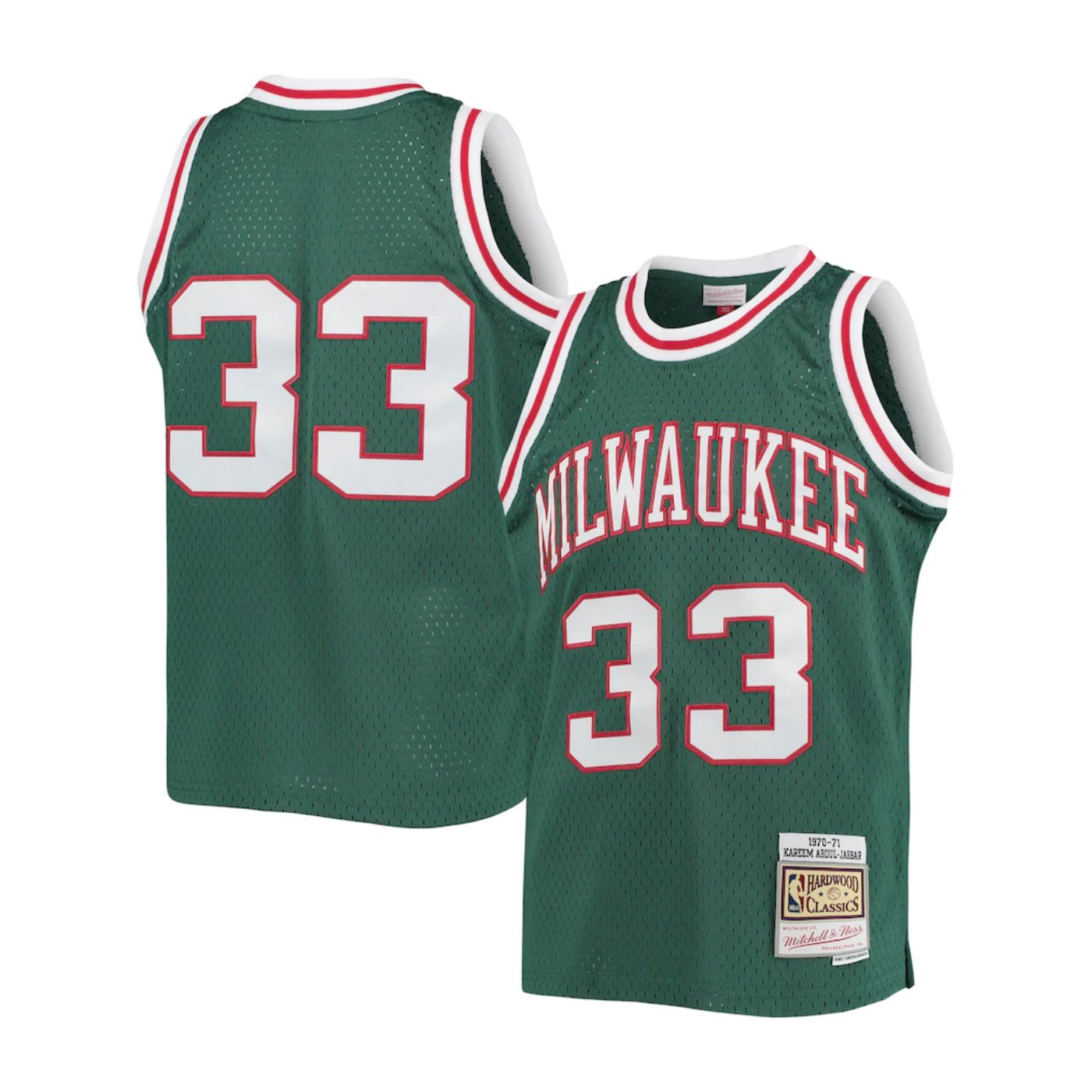 Milwaukee Bucks Kareem Abdul-Jabbar Dark Green 1970-71 Hardwood Classics Swingman Jersey