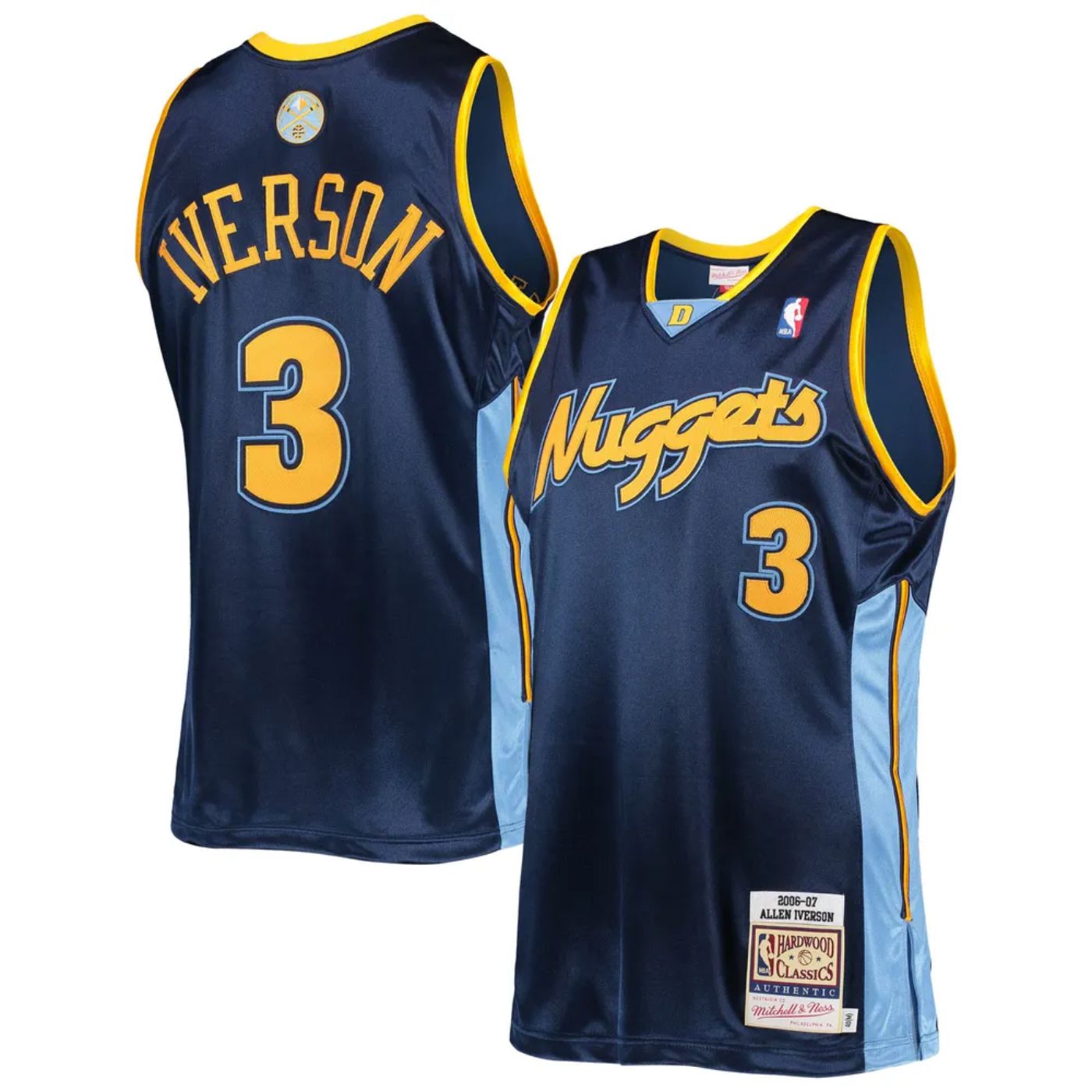 Denver Nuggets Allen Iverson Blue 2006-07 Hardwood Classics Swingman Jersey