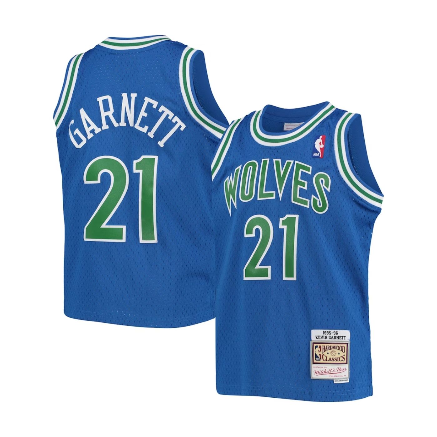 Minnesota Timberwolves Kevin Garnett Blue 1995-96 Hardwood Classics Swingman Jersey