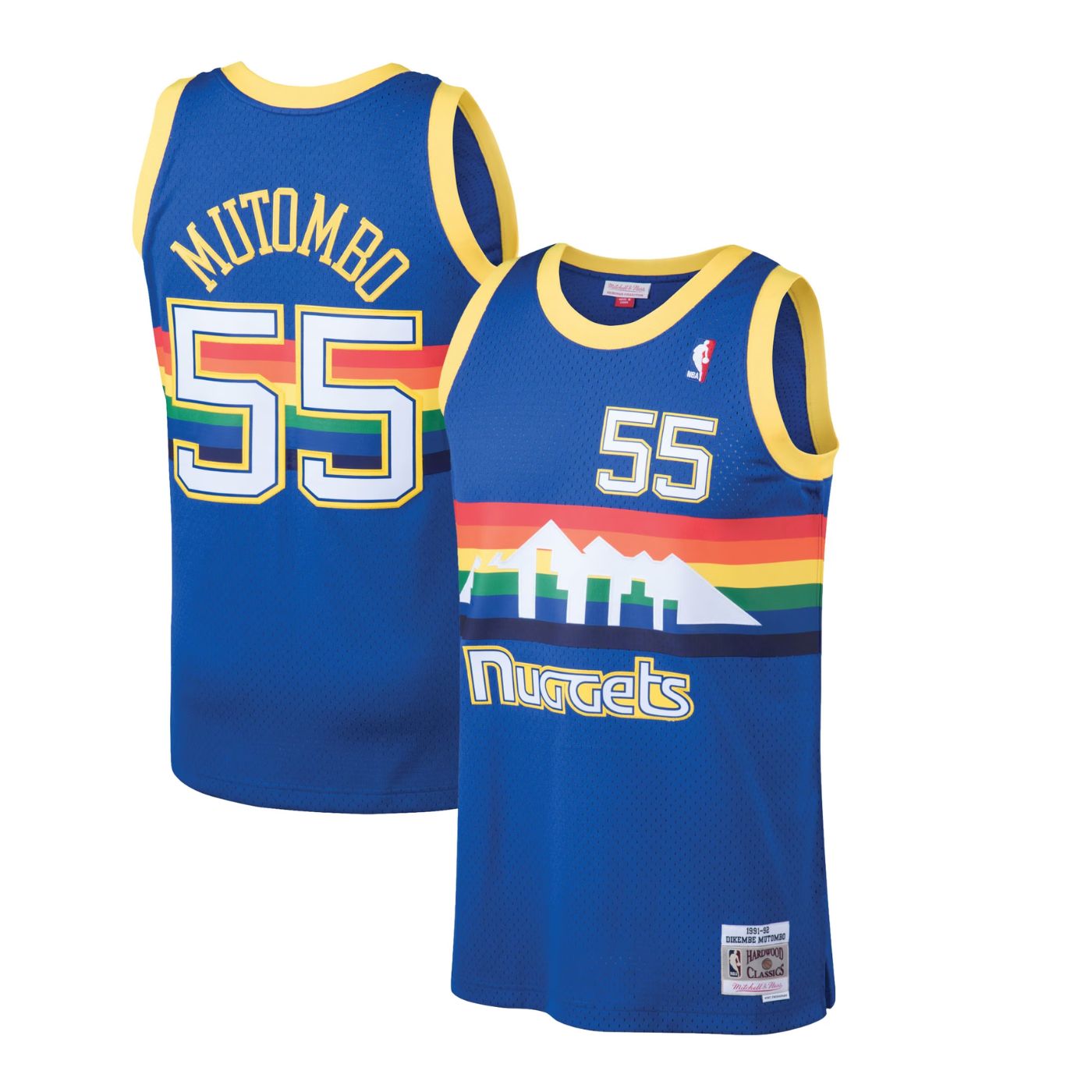 Denver Nuggets Dikembe Mutombo Royal 1991-92 Hardwood Classics Swingman Jersey