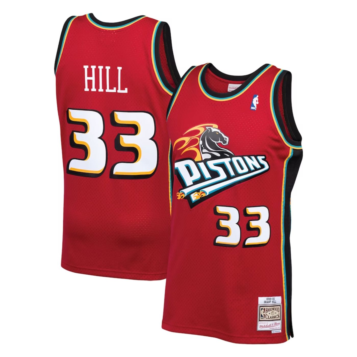 Detroit Pistons Grant Hill Red 1999-00 Hardwood Classics Swingman Jersey