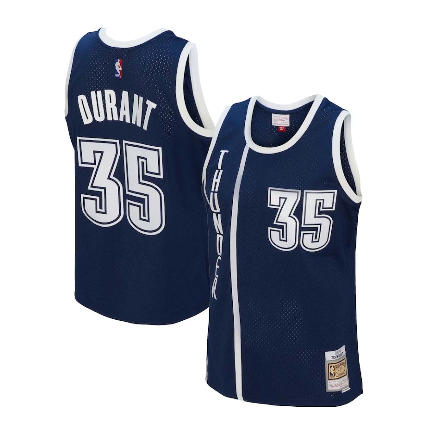 Oklahoma City Thunder Kevin Durant Navy 2015-16 Hardwood Classics Swingman Jersey