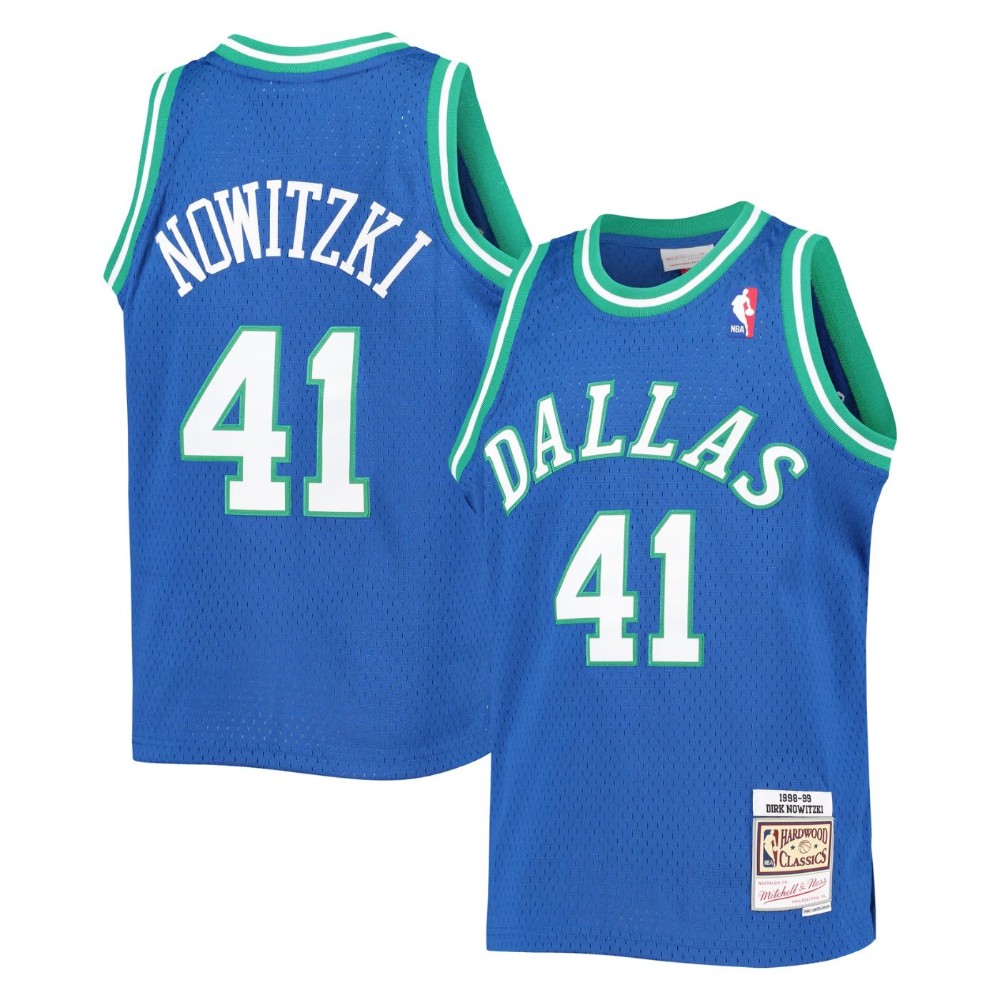 Dallas Mavericks Dirk Nowitzki Navy 1998-99 Hardwood Classics Swingman Jersey