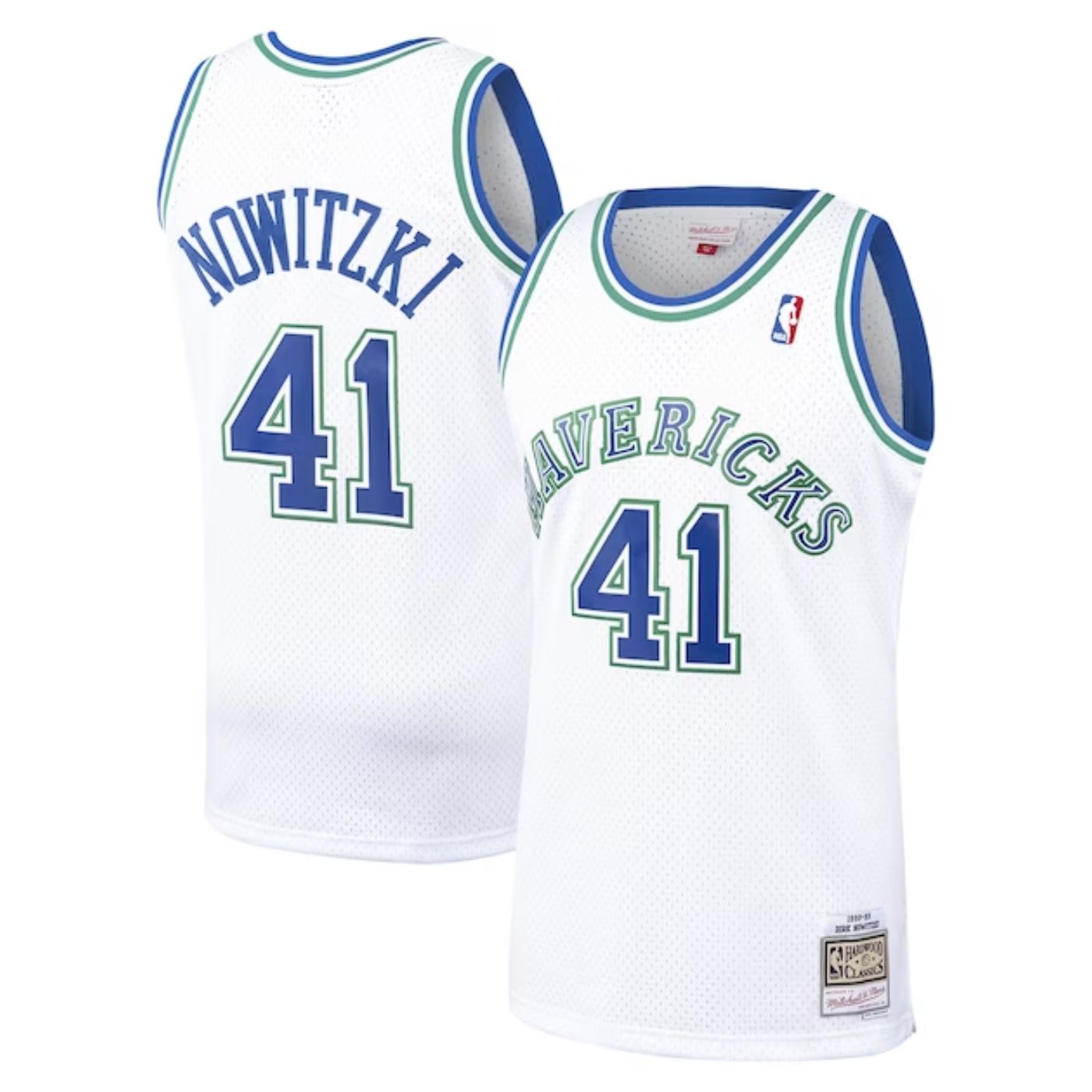 Dallas Mavericks Dirk Nowitzki White 1998-99 Hardwood Classics Swingman Jersey