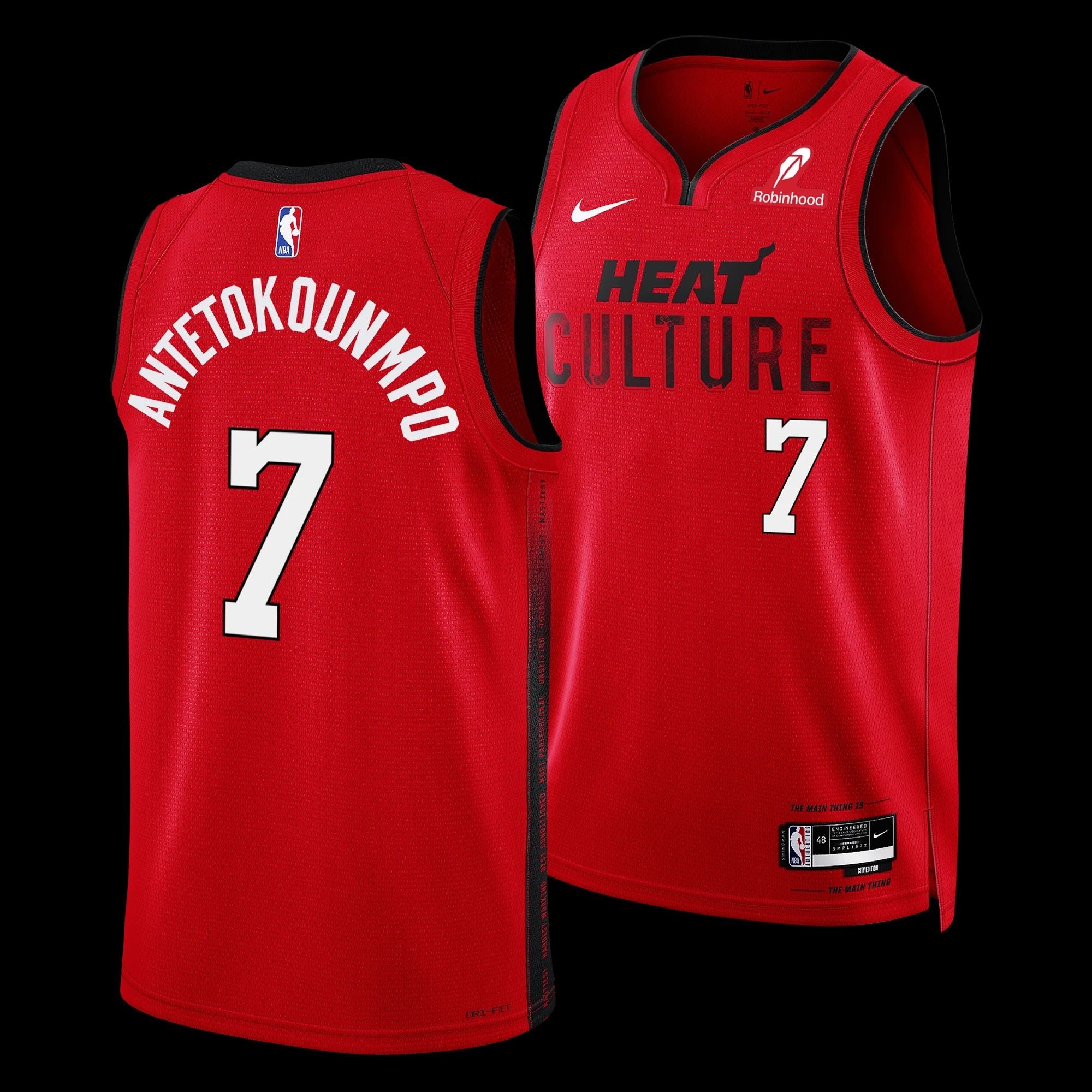 Giannis Antetokounmpo Miami Heat Culture Jersey - Blood Red
