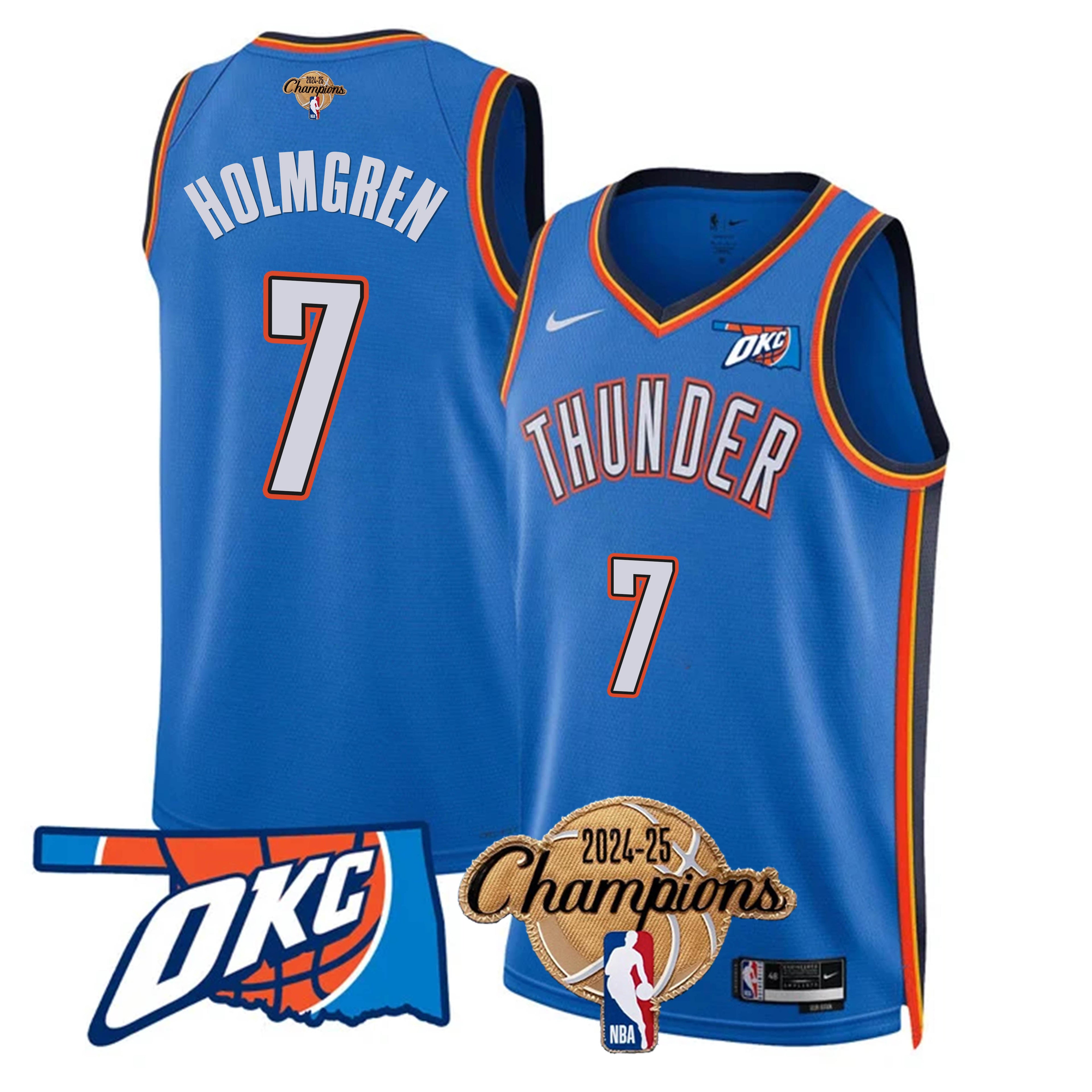 OKC 2024-25 Champions Jersey - Stitched
