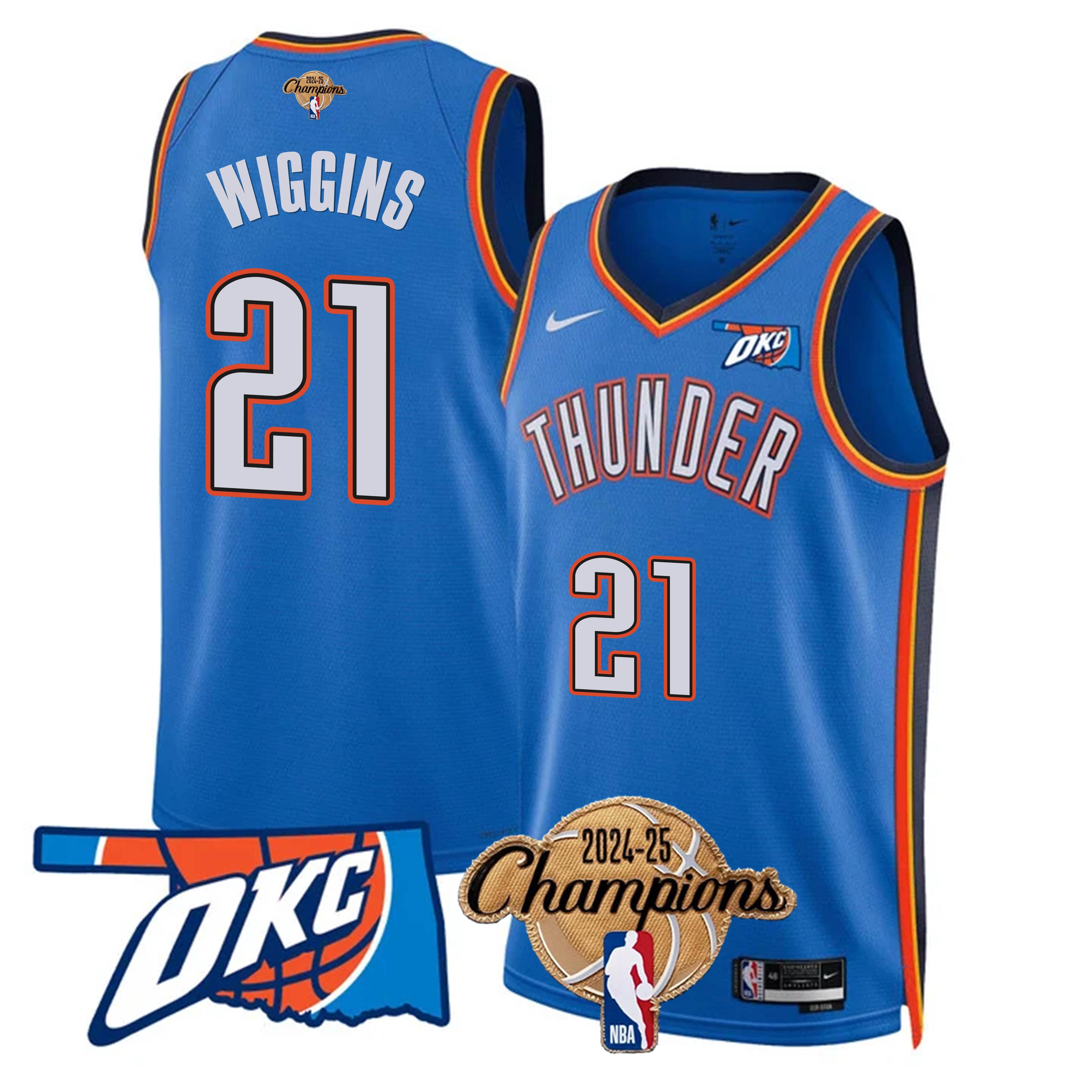 OKC 2024-25 Champions Jersey - Stitched