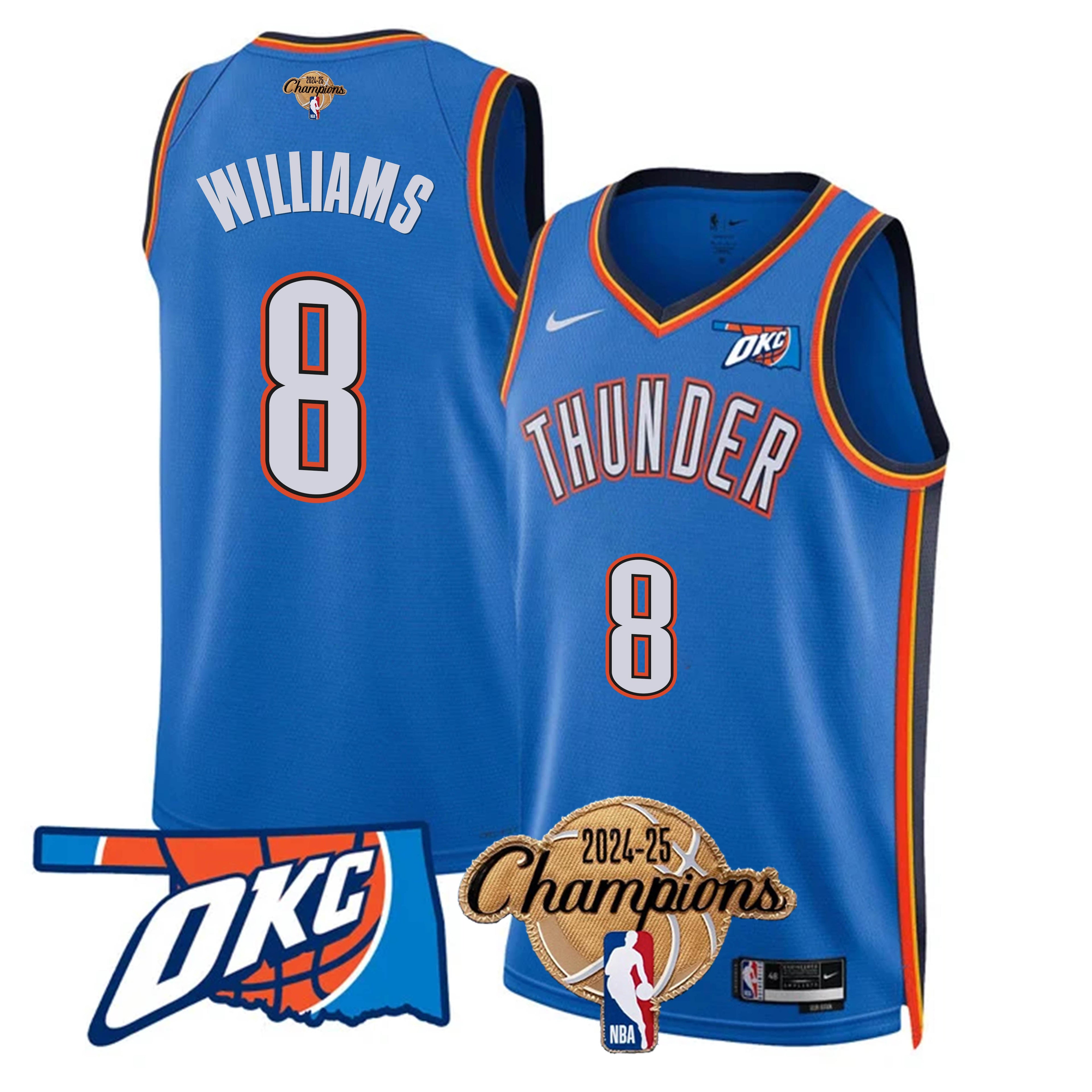 OKC 2024-25 Champions Jersey - Stitched