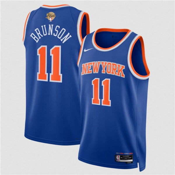 Jalen Brunson New York Knicks 2026 Finals Patch Jersey - Blue