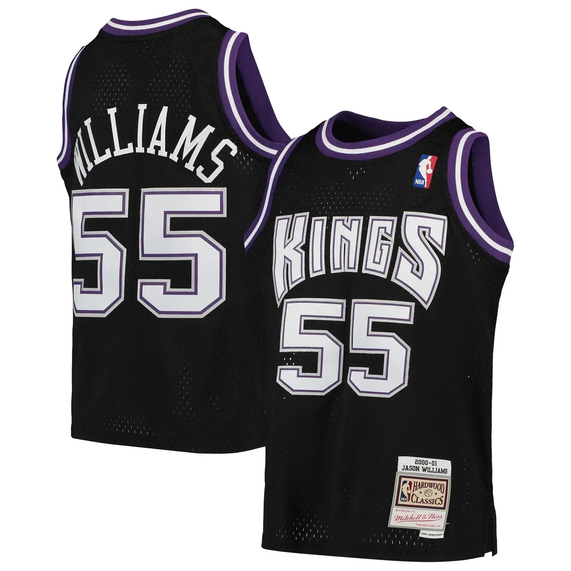 Jason Williams Sacramento Kings 00/01 Hardwood Classics Throwback Jersey – Black
