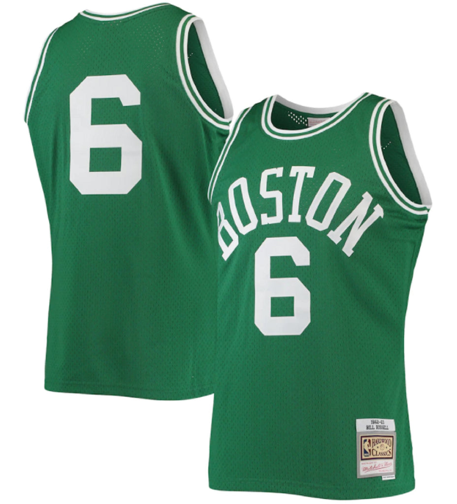 Boston Celtics Bill Russell Green 1962-63 Hardwood Classics Swingman Jersey