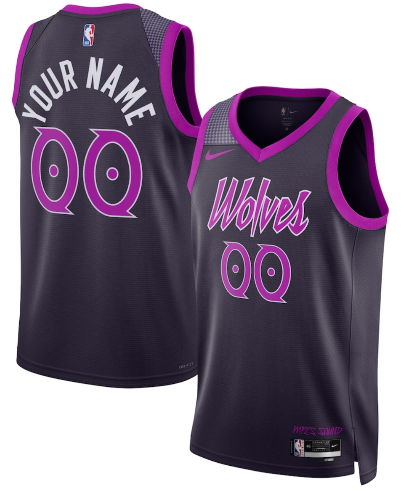 Custom Minnesota Timberwolves Unisex 2025/26 Jersey - Purple - City Edition