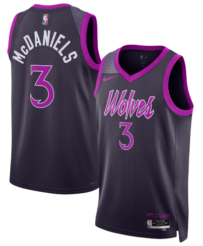 Jaden McDaniels Minnesota Timberwolves Unisex 2025/26 Jersey - Purple - City Edition