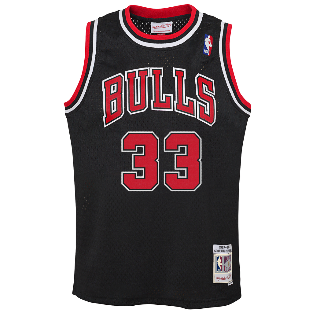 Youth Chicago Bulls Scottie Pippen Mitchell & Ness Black Alternate Swingman Jersey