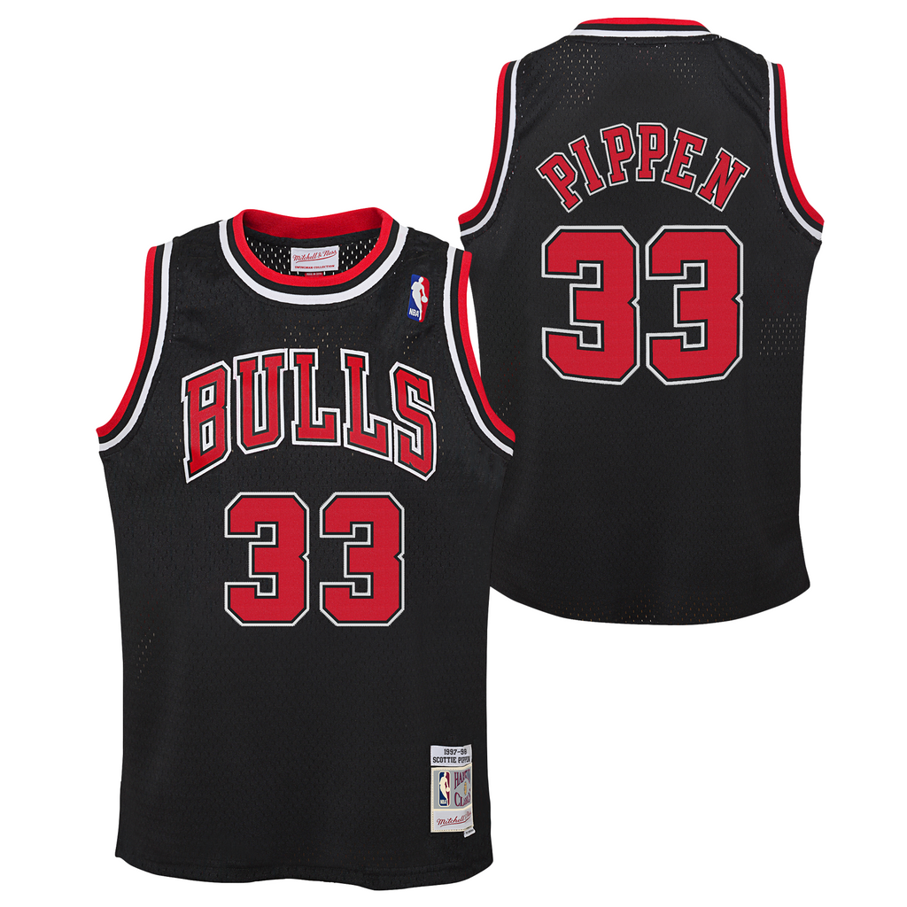 Youth Chicago Bulls Scottie Pippen Mitchell & Ness Black Alternate Swingman Jersey