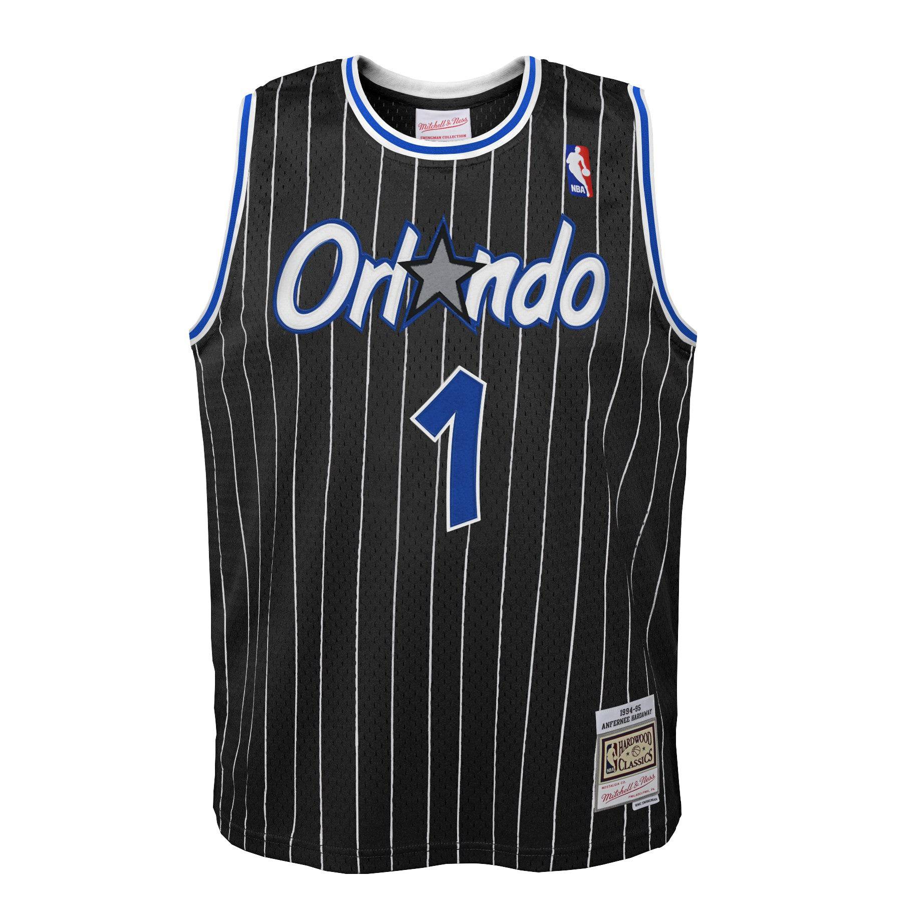 Youth Orlando Magic Anfernee  Penny Hardaway Mitchell & Ness 1994 NBA Black Hardwood Classic Swingman Jersey