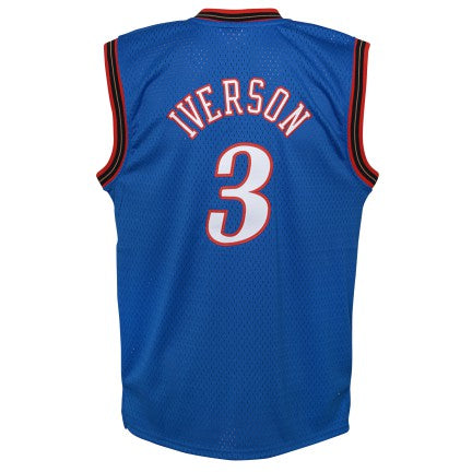 Youth Philadelphia 76ers Allen Iverson Mitchell & Ness Blue 1999-2000 Hardwood Classics Swingman Jersey