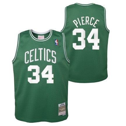 Youth Boston Celtics Paul Pierce Mitchell & Ness Kelly Green 2007-08 Hardwood Classics Swingman Jersey
