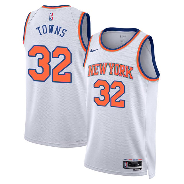Karl-Anthony Towns New York Knicks - Association Edition Jersey - White