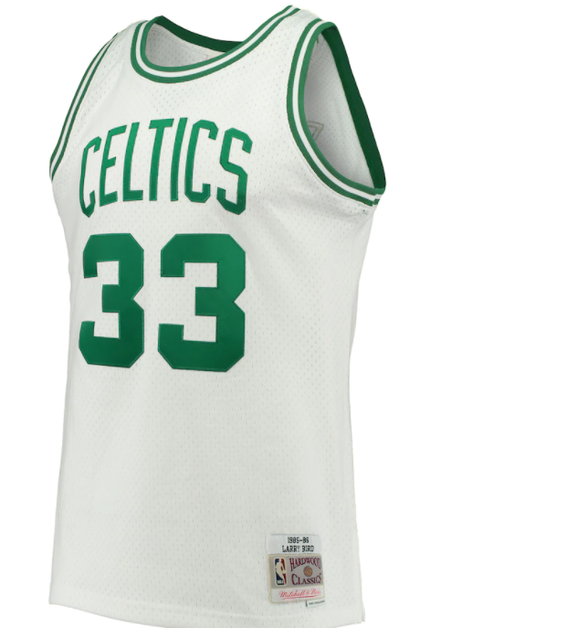 Boston Celtics Larry Bird White 1985-86 Hardwood Classics Swingman Jersey