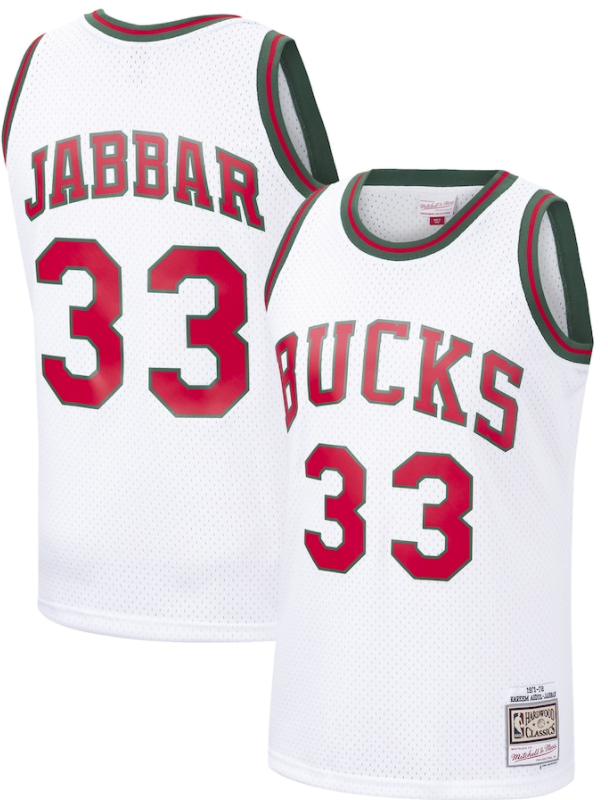 Milwaukee Bucks Kareem Abdul-Jabbar 1971-72 Mitchell & Ness White Basketball Jersey