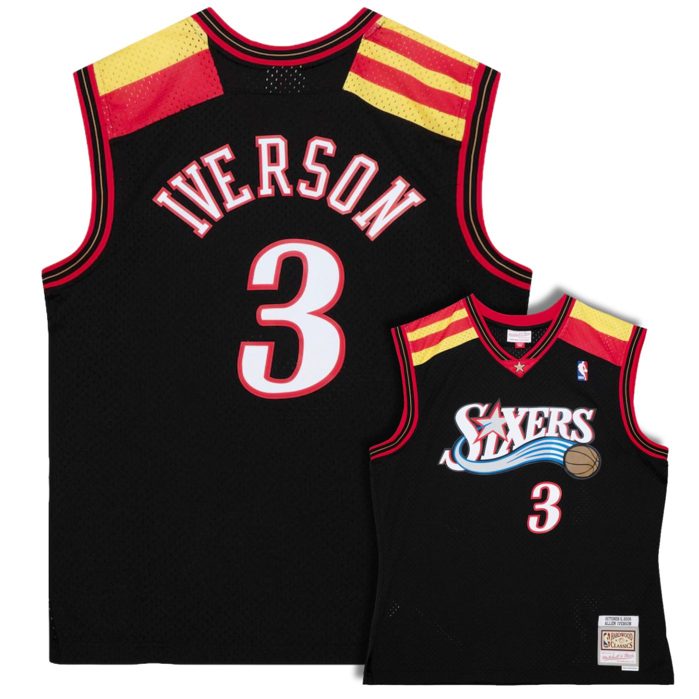 Philadelphia 76ers Allen Iverson October 5th, 2006 Hardwood Classics Swingman Jersey