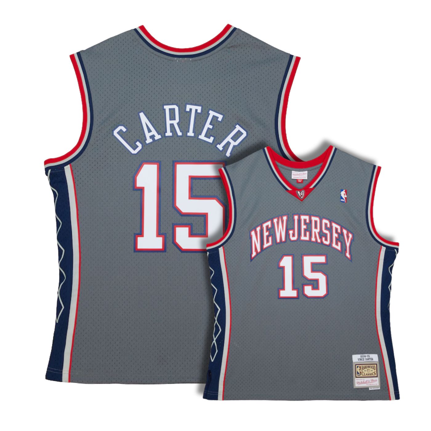New Jersey Nets Vince Carter Gray 2004-05 Hardwood Classics Swingman Jersey