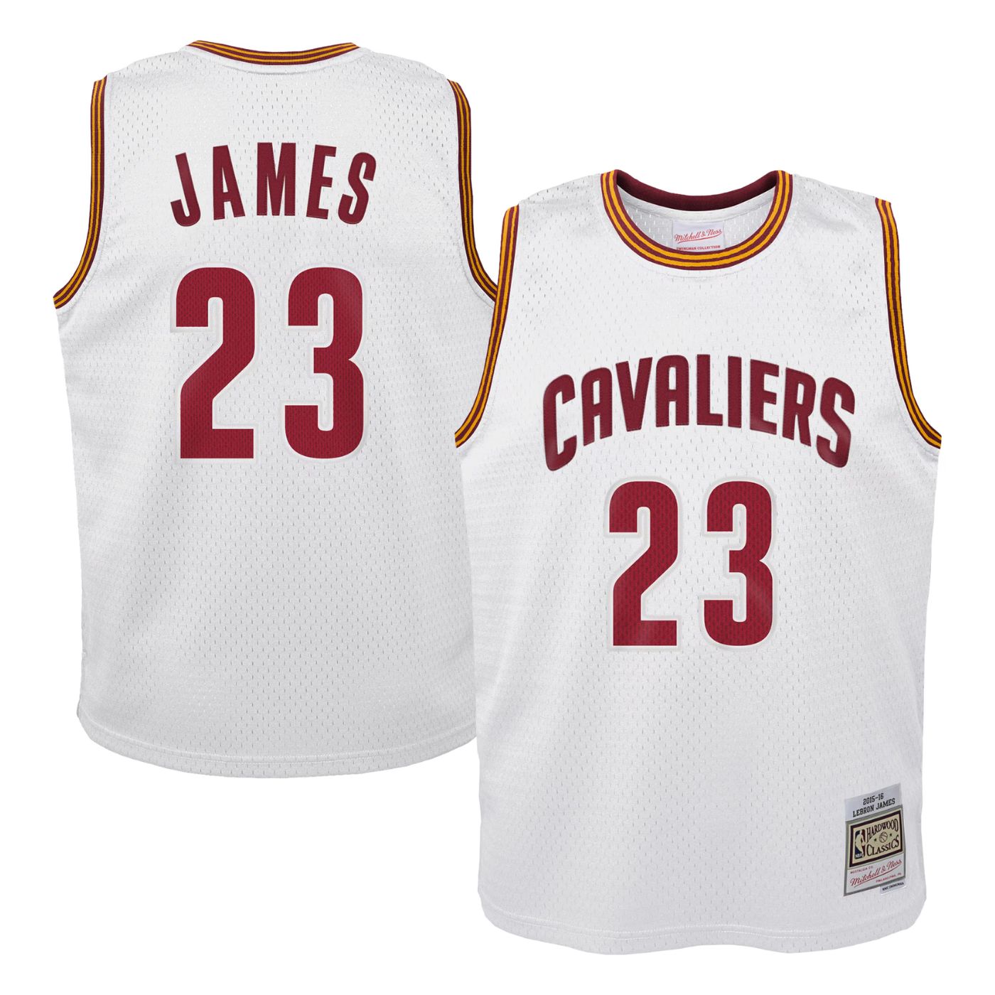 Cleveland Cavaliers LeBron James White 2015-16 Hardwood Classics Swingman Jersey