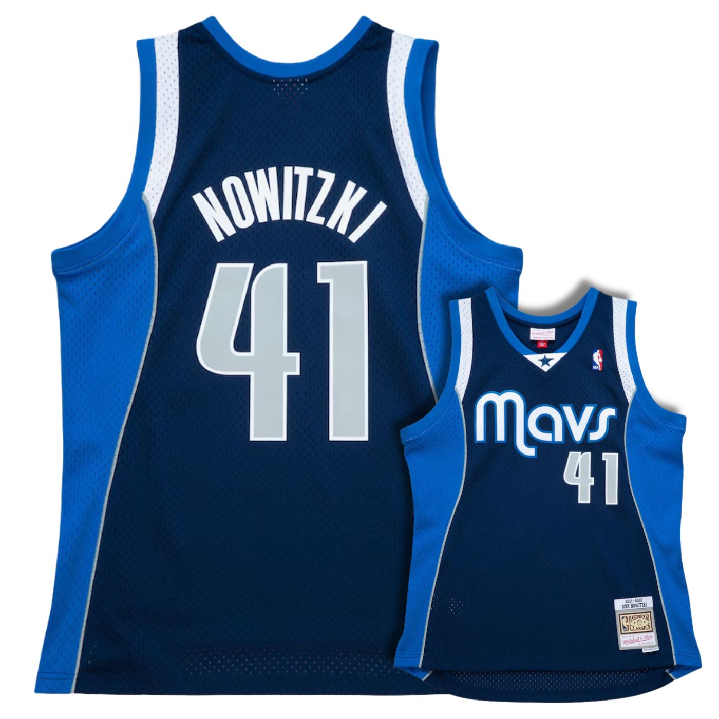 Dallas Mavericks Dirk Nowitzki Navy 2011-12 Hardwood Classics Swingman Jersey