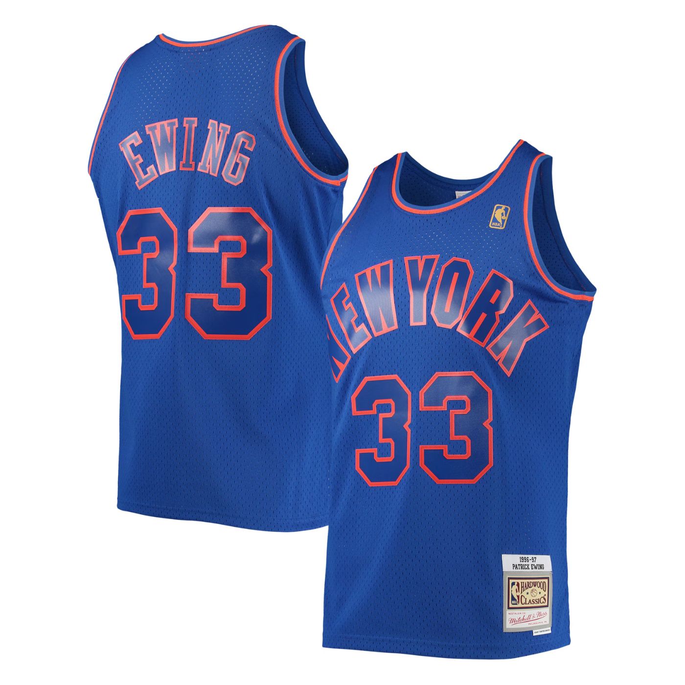 New York Knicks Patrick Ewing Blue 1996-97 Hardwood Classics Swingman Jersey