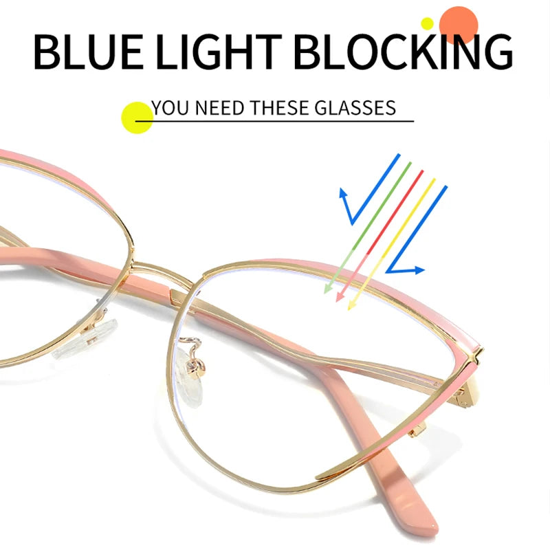 VKYEE Simple Fashion Cat's Eye Design Women's Eyewear Anti-Blue Light Glasses Customizable Prescription Photochromic G9719