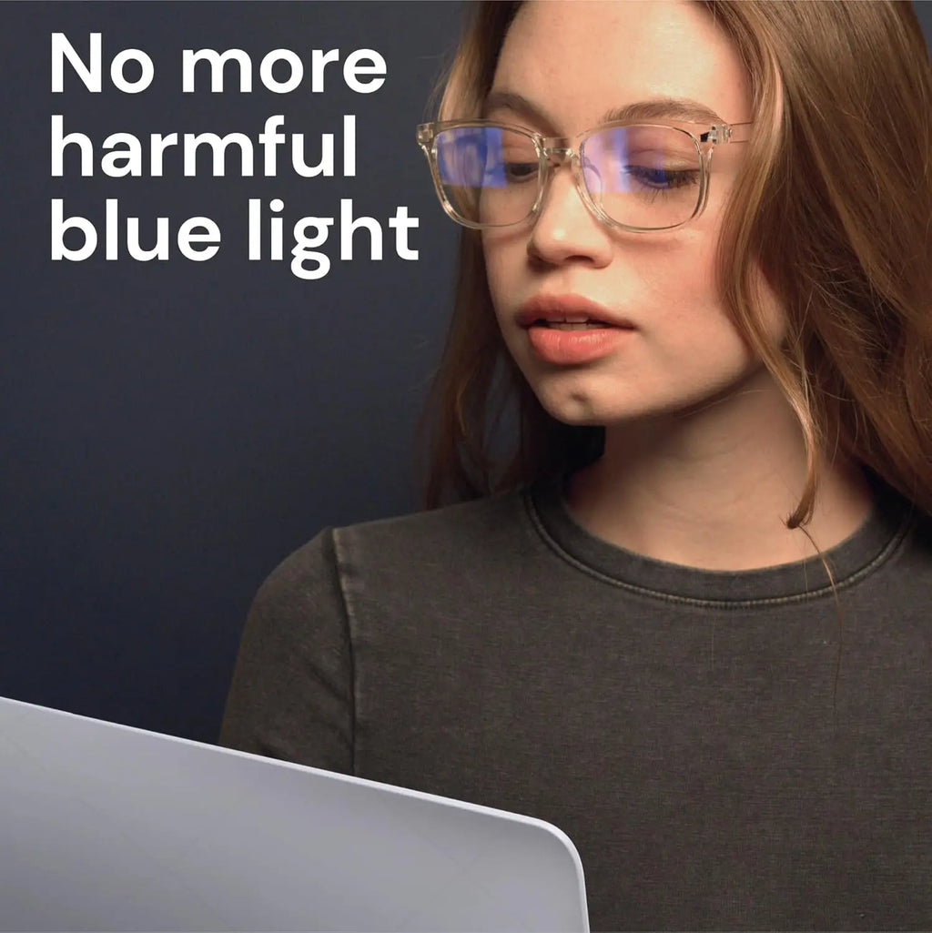 Clear Blue Light Glasses for Computer & Gaming - Anti UV, Scratch-Resistant, Comfort Fit