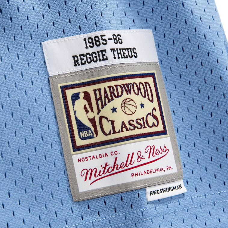 Men’s Reggie Theus Sacramento Kings 1985-86 Powder Blue Swingman Replica Jersey By Mitchell & Ness